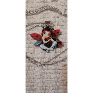 Necklace with a Red Ladybug Fairy Girl